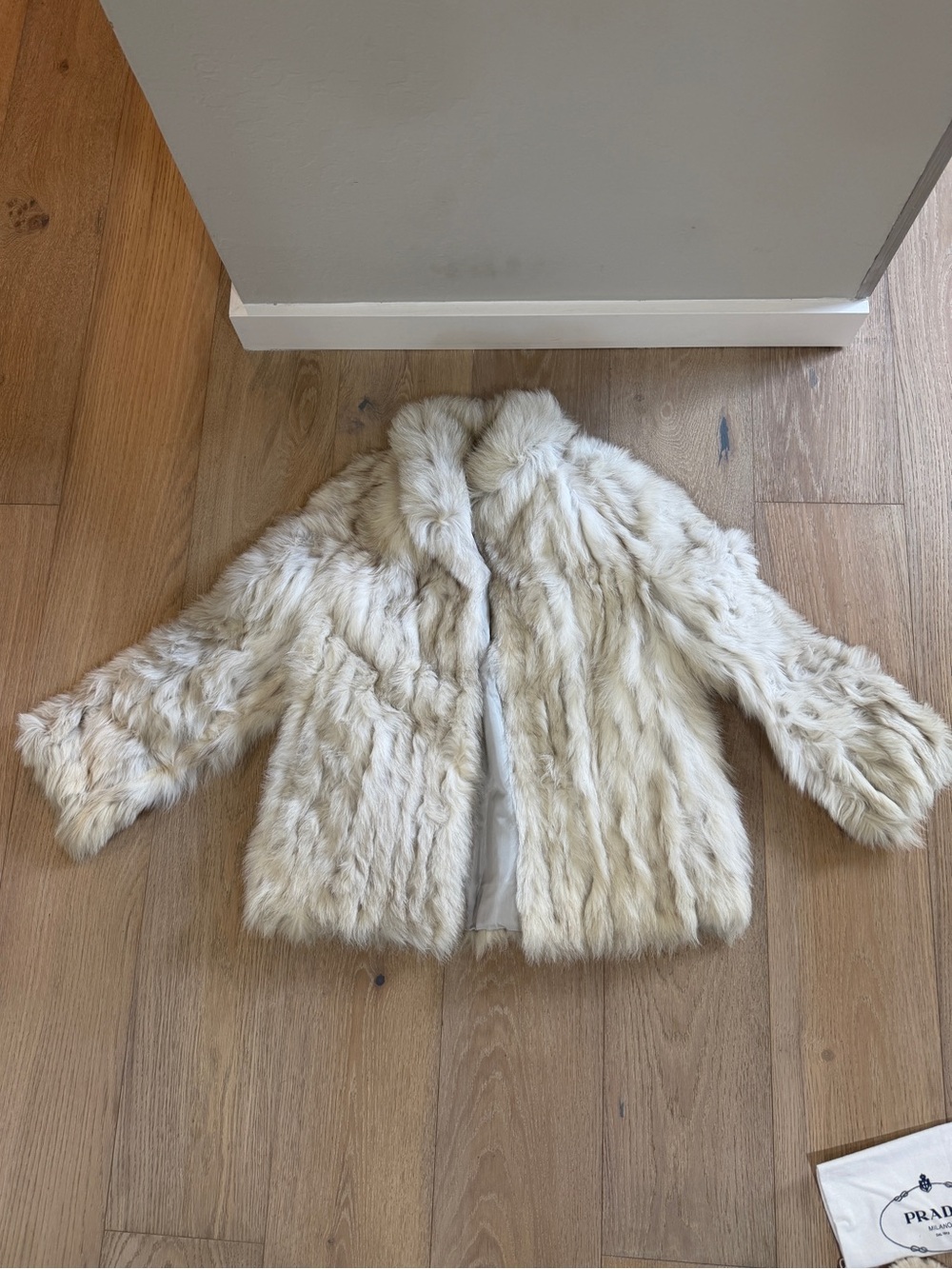 Burning Man Jacket Faux Fur Coat Mid Length